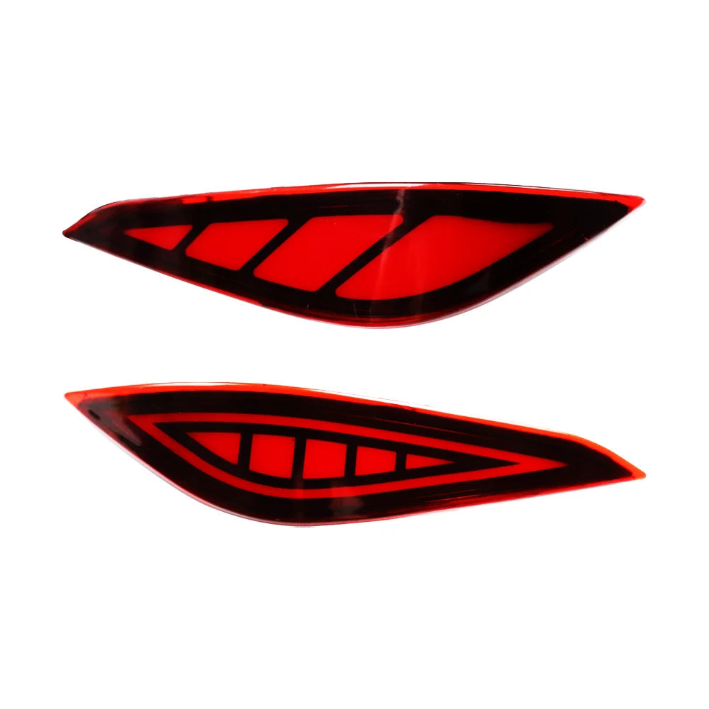 2PCS LED Reflector For Toyota Rush 2018 2019 2020 Car Rear Fog Lamp Brake Light Rear Bumper Decoration Lamp Revix