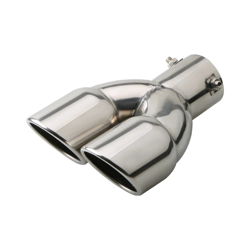 Universal 63mm Car Muffler Exhaust Tip Tail Pipe Stainless Steel Car Rear Tail Throat Car Accessories Revix