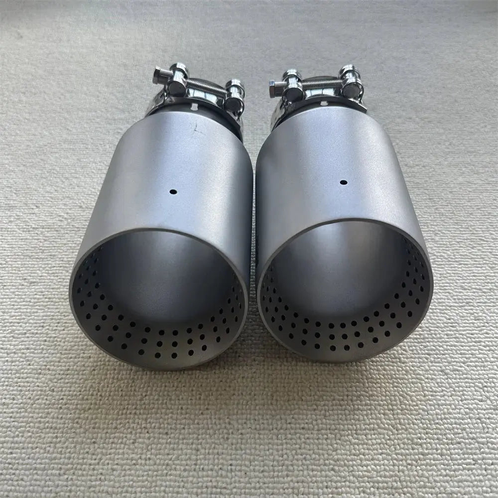 1Piece Exhaust Tips Matte Stainless Steel Car Exhaust Muffler Tips Tail Pipe Exhaust System tail Pipe Nozzle For muffler Revix