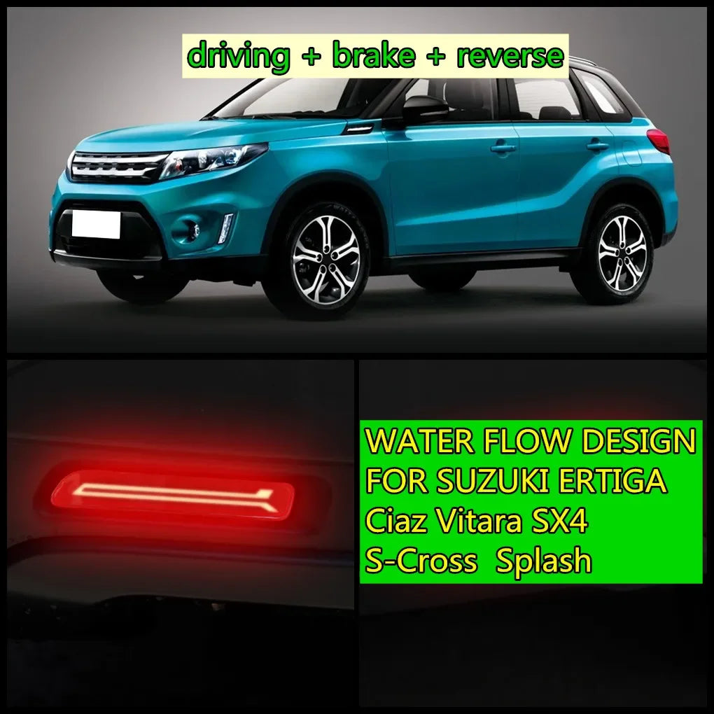 Car Flashing 2Pcs Led Brake Lights Rear Bumper Lamp Reflector Tail Lamp for Suzuki Ertiga Ciaz Vitara S-Cross SX4 Splash Revix