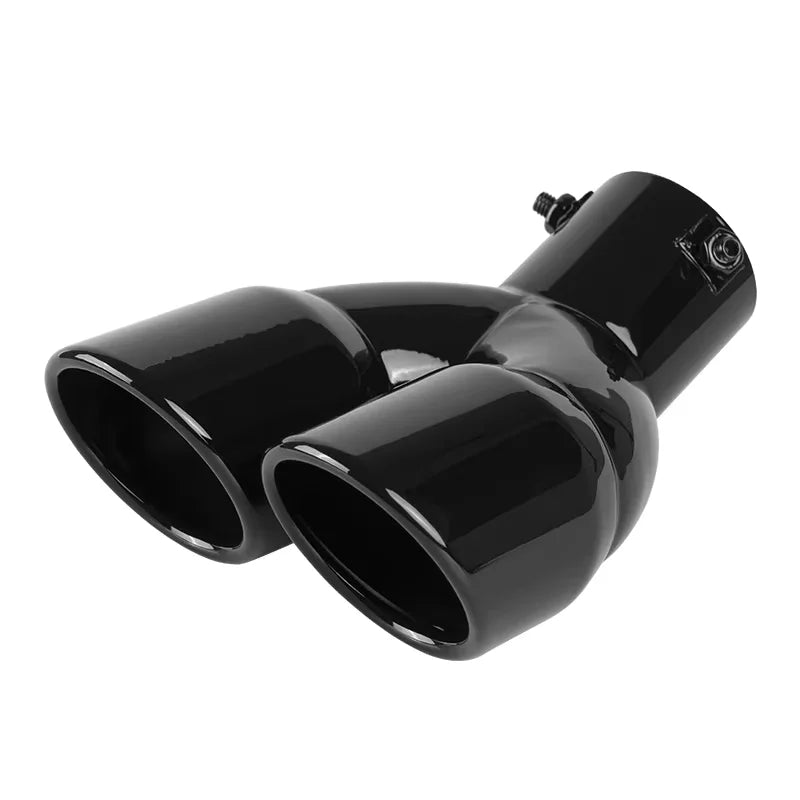 Universal 63mm Car Muffler Exhaust Tip Tail Pipe Stainless Steel Car Rear Tail Throat Car Accessories Revix