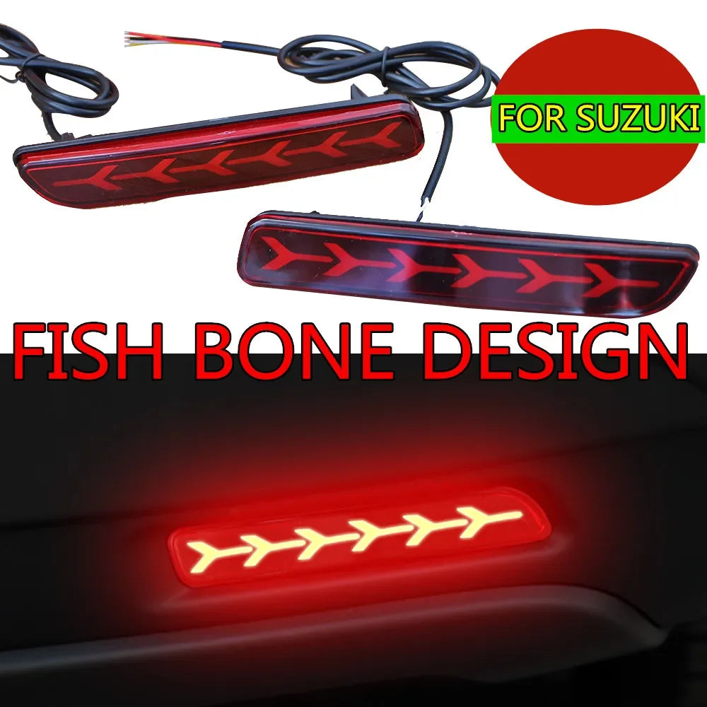 Car Flashing 2Pcs Led Brake Lights Rear Bumper Lamp Reflector Tail Lamp for Suzuki Ertiga Ciaz Vitara S-Cross SX4 Splash Revix