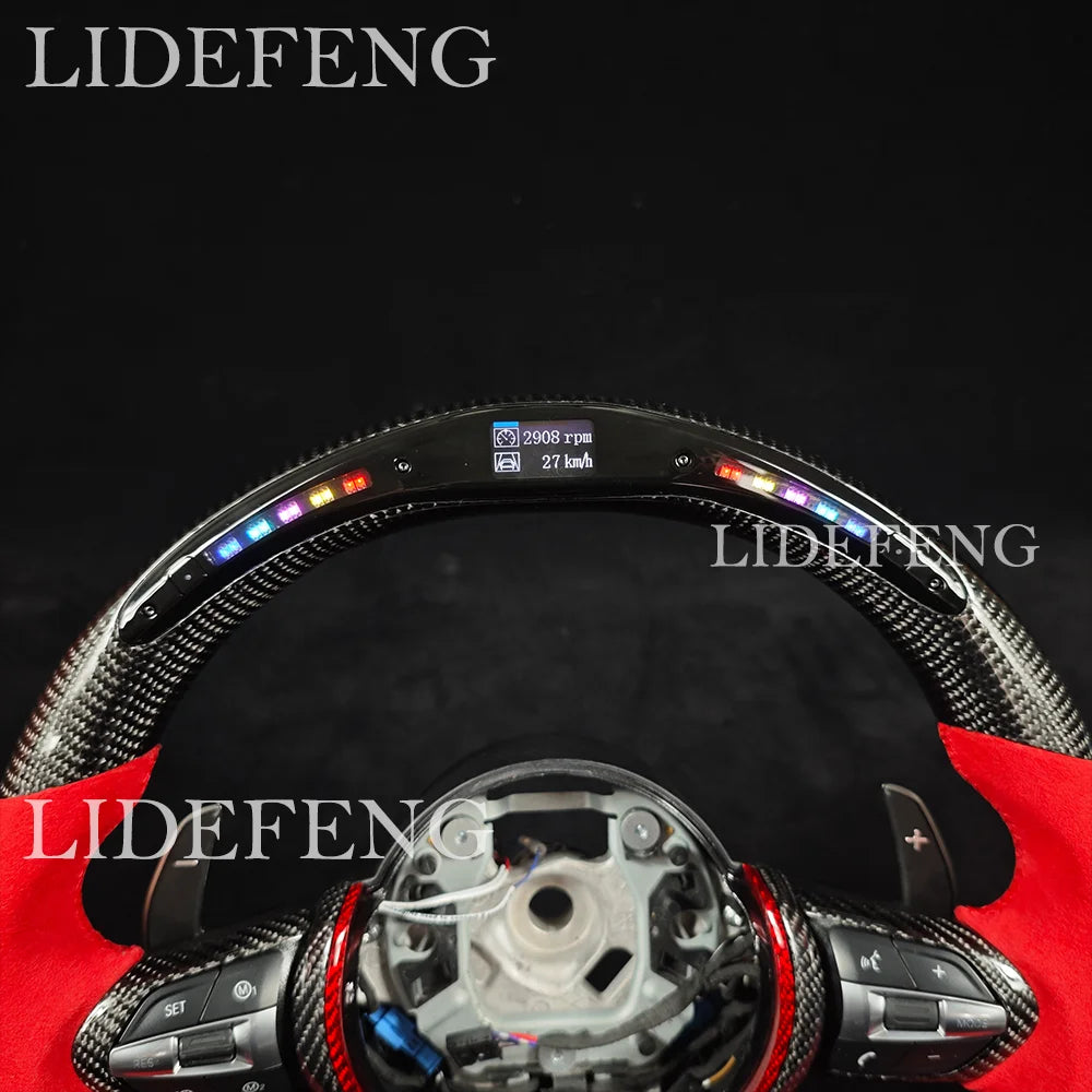 LED Carbon Fiber Steering Wheel Compatible With BMW Models Revix