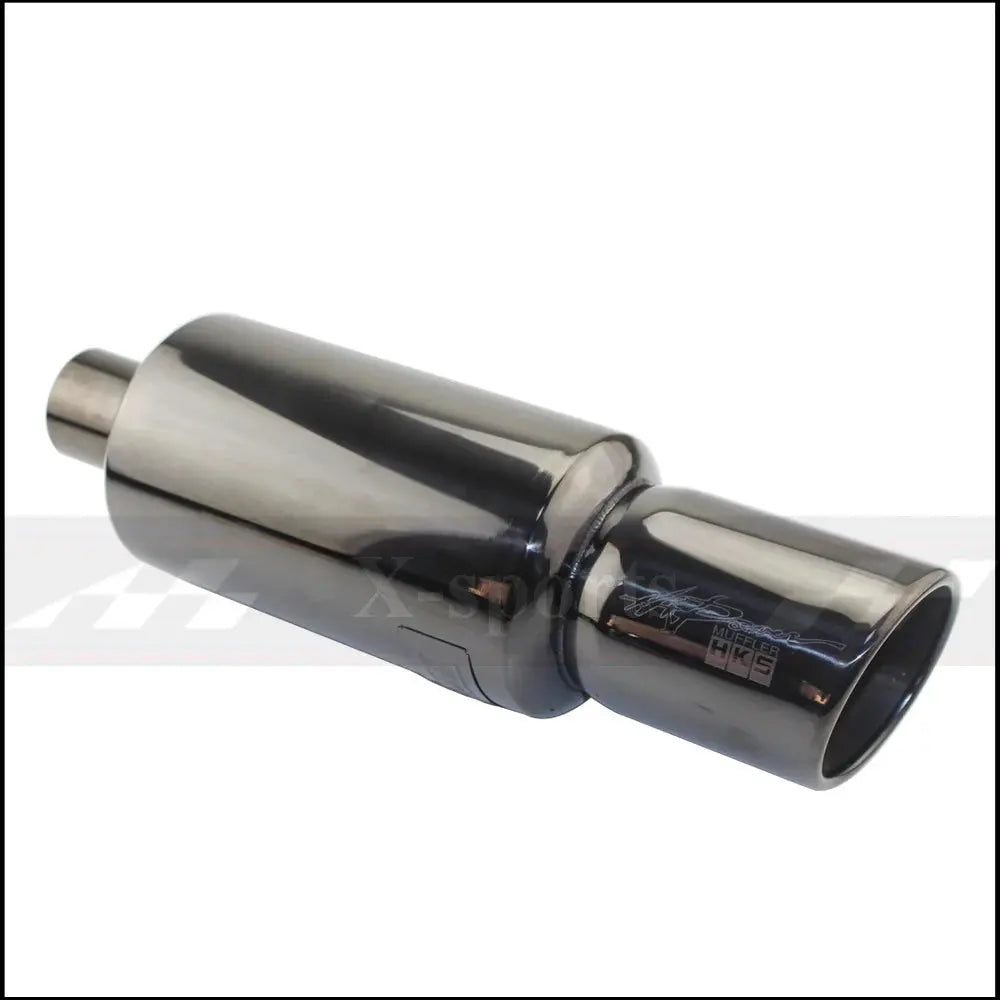 Car Motorbike Exhaust System Exhaust Pipe Muffler Tip Universal Stainless Steel ID 51MM 57MM 63MM Outlet 89mm Silencer Tail Pipe Revix
