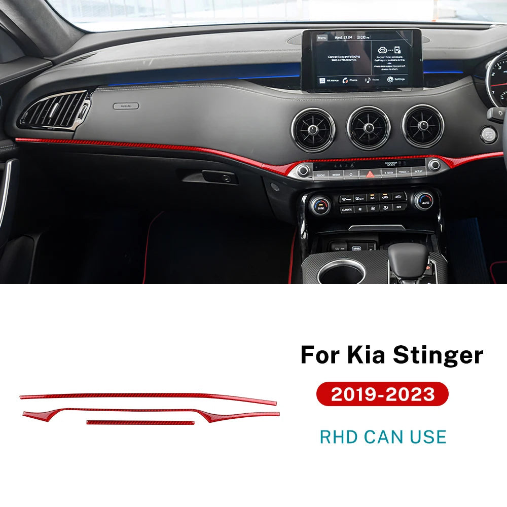 Interior Carbon Fiber Sticker For Kia Stinger 2019 2020 2021 2022 2023 Revix