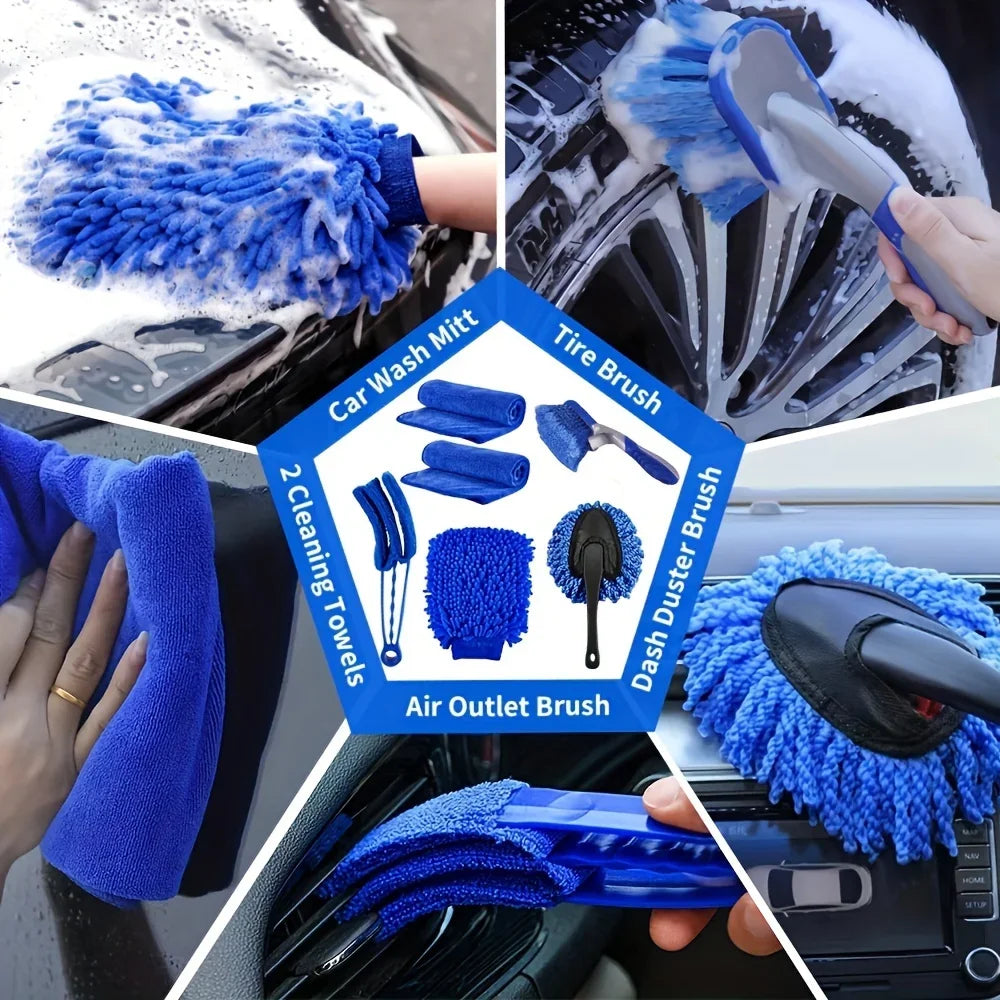 27 Pcs RV Car Wash Kit, Car Accessories, Cleaning Supplies, Car Cleaning Brush, Car Repair Kit, Car Repair Brush, Bathroom Revix
