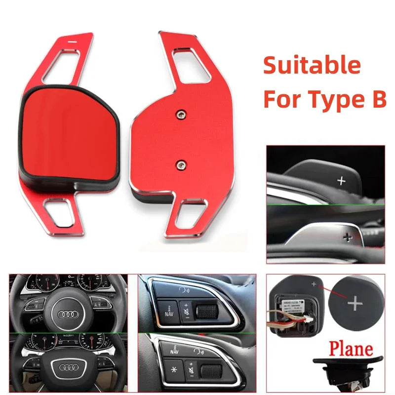 Steering Wheel Paddle Shifter for Audi A3 S3 8V A4 S4 A5 S5 B8.5 A6 S6 A7 S7 C7 Q5 Q7 2013 2014 2015 2016 Revix
