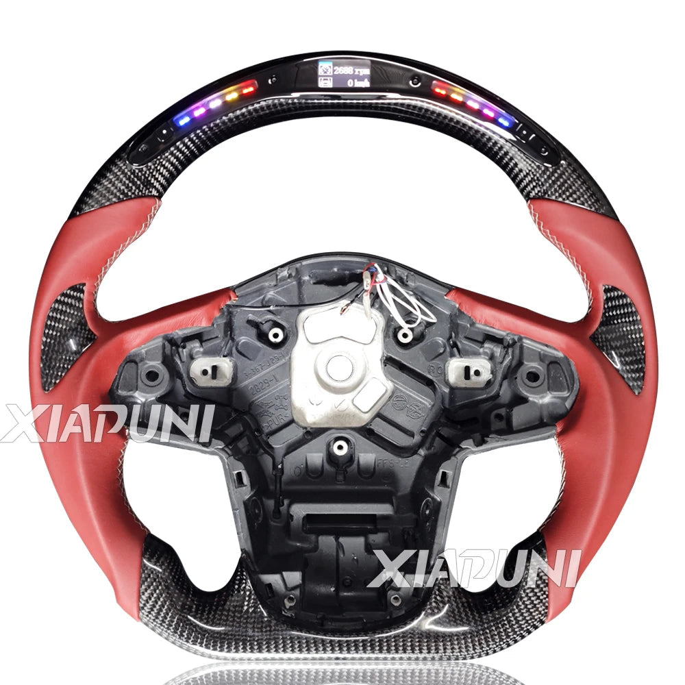 Customized LED RPM Steering Wheel For Toyota Supra A90 A91 2019-2024 Model Carbon Fiber Racing Wheel Revix