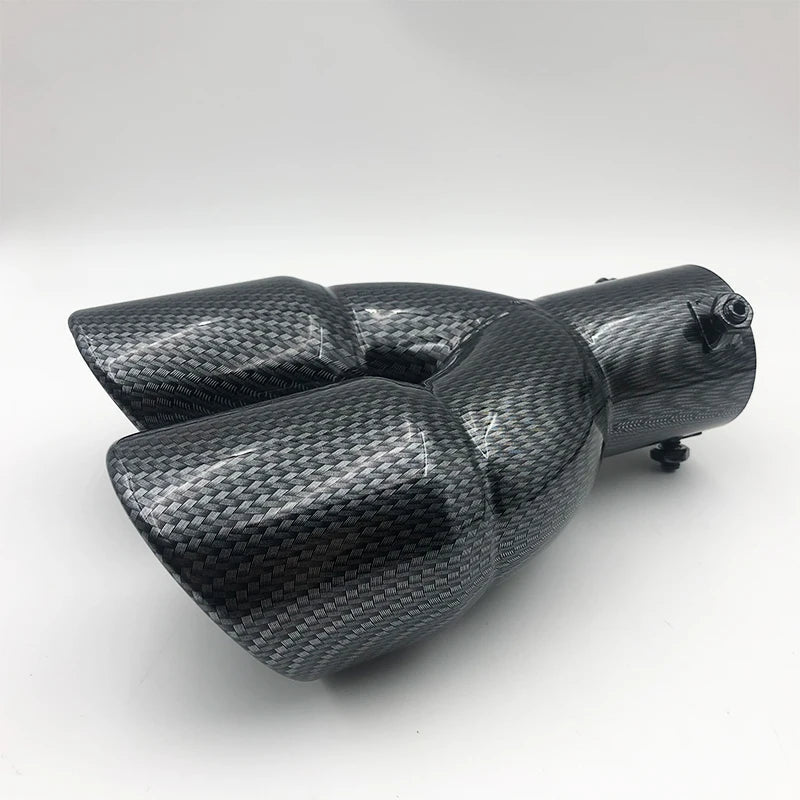 Universal 63mm Car Muffler Exhaust Tip Tail Pipe Stainless Steel Car Rear Tail Throat Car Accessories Revix