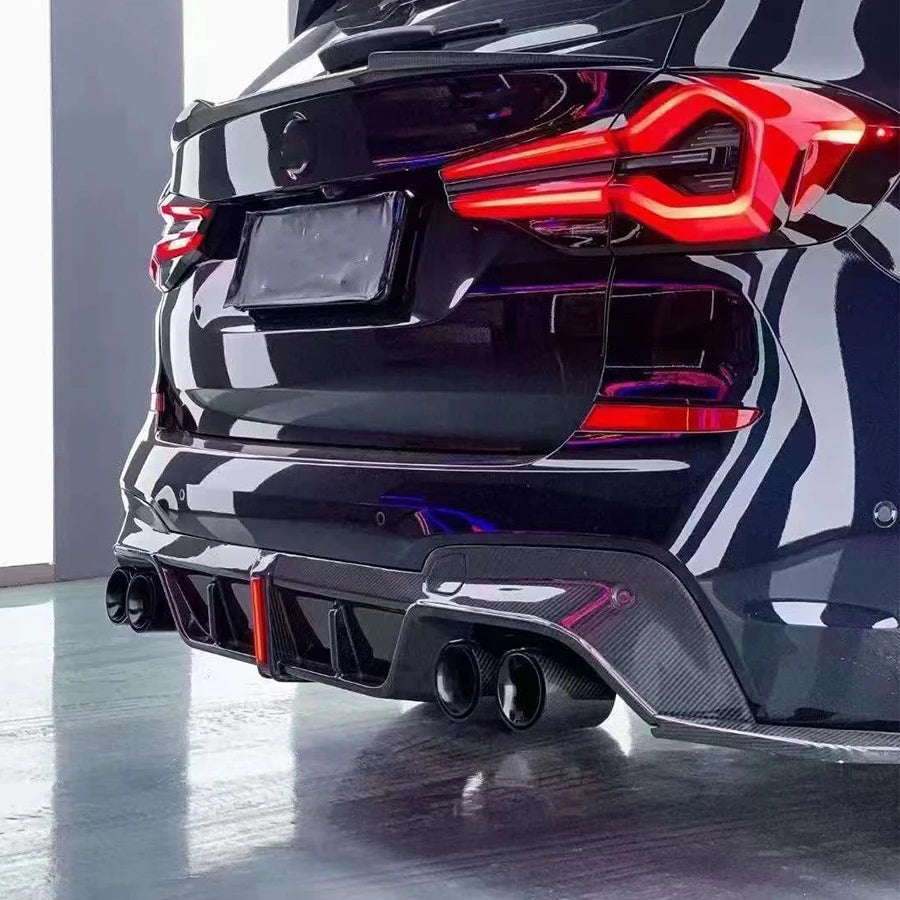 For BMW X3 G01 2019+ Carbon Fiber Diffuser Back lip Car Rear Bumper Diffuser Revix
