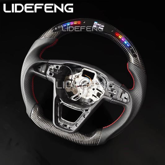 LED RPM Steering Wheel Fit For Seat Leon FR Cupra 5F Ibiza 6F Arona Ateca Leon ST Alhambra 2014~2019 Customized Steering Wheel Revix