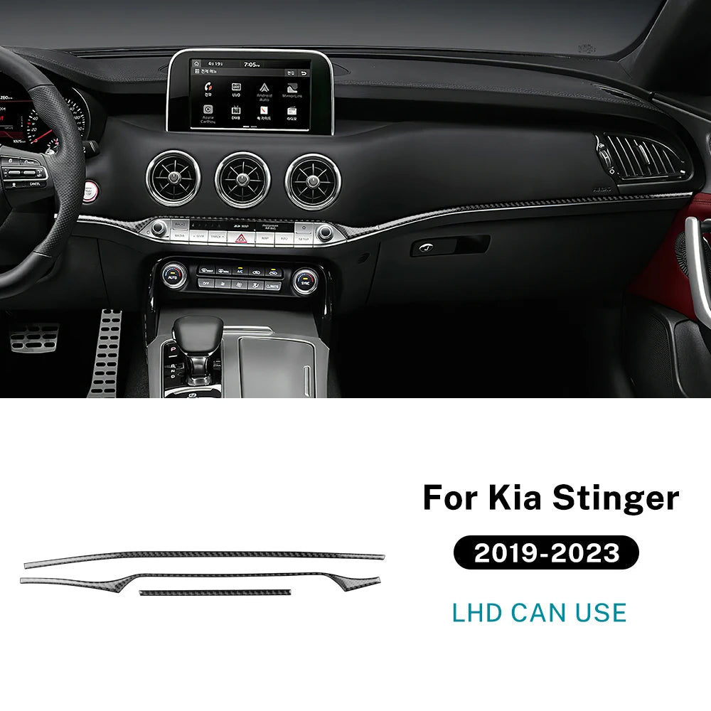 Interior Carbon Fiber Sticker For Kia Stinger 2019 2020 2021 2022 2023 Revix