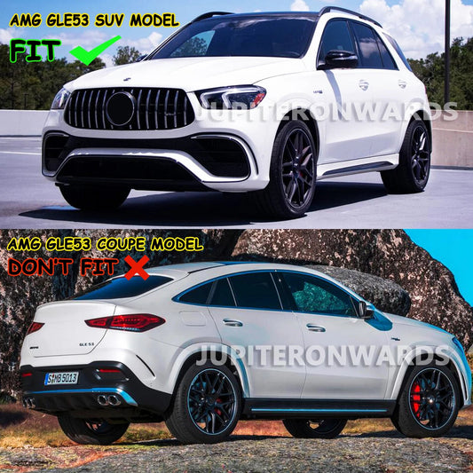Mercedes-Benz GLE53 Rear Bumper Diffuser Lip + Exhaust Tips For GLE350 GLE400 GLE450 GLE580 2019+ Revix