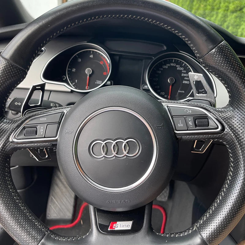 Steering Wheel Paddle Shifter for Audi A3 S3 8V A4 S4 A5 S5 B8.5 A6 S6 A7 S7 C7 Q5 Q7 2013 2014 2015 2016 Revix