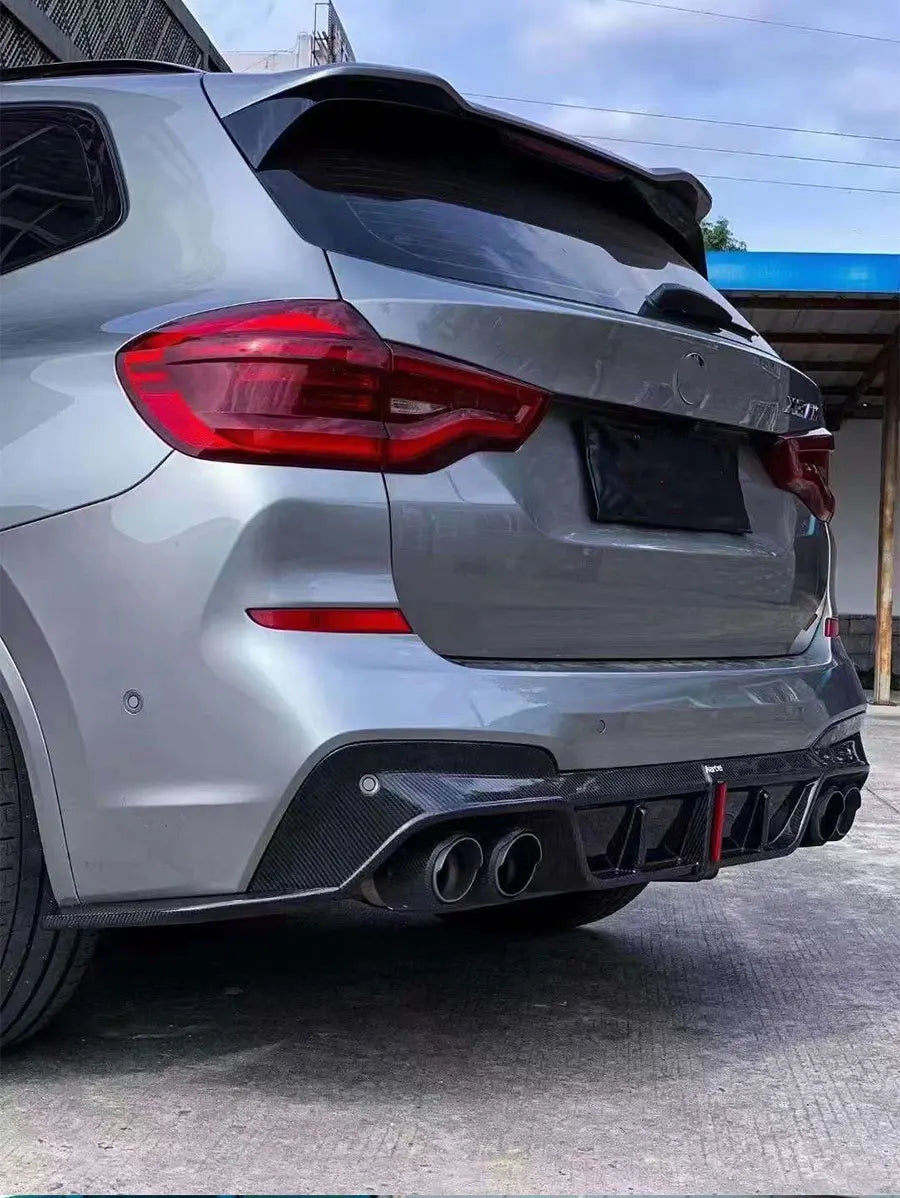 For BMW X3 G01 2019+ Carbon Fiber Diffuser Back lip Car Rear Bumper Diffuser Revix