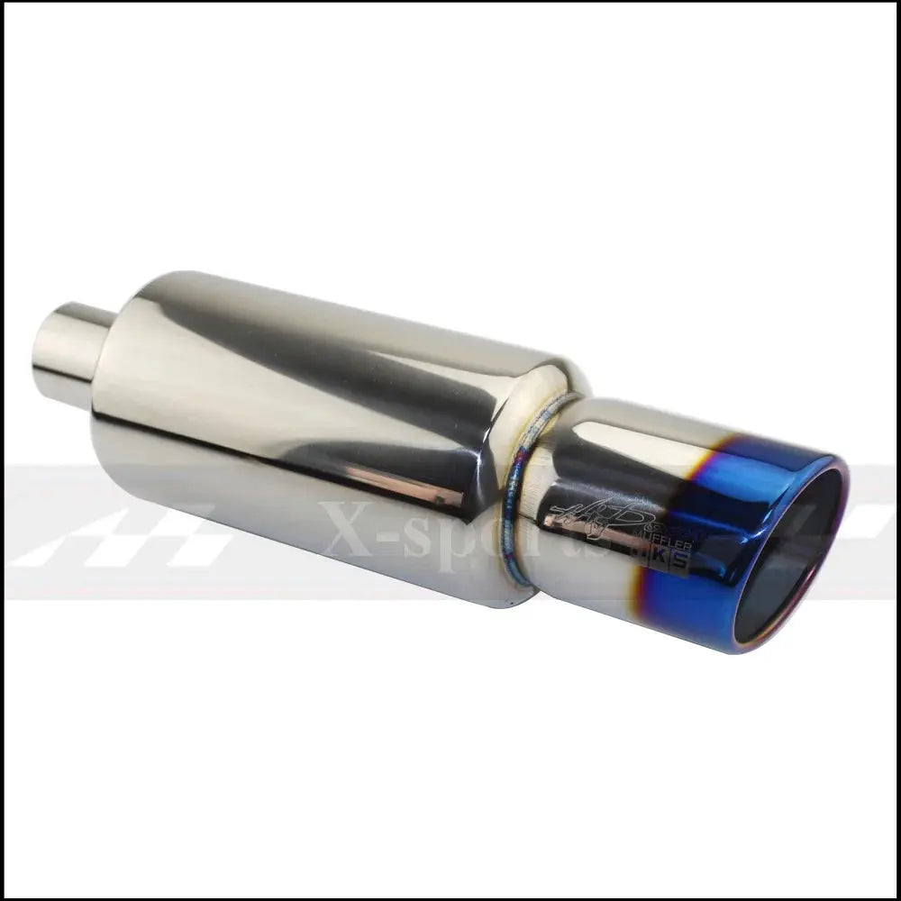 Car Motorbike Exhaust System Exhaust Pipe Muffler Tip Universal Stainless Steel ID 51MM 57MM 63MM Outlet 89mm Silencer Tail Pipe Revix